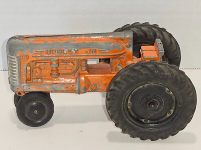 Vintage Hubley Jr. Kiddie Toy Orange Tractor