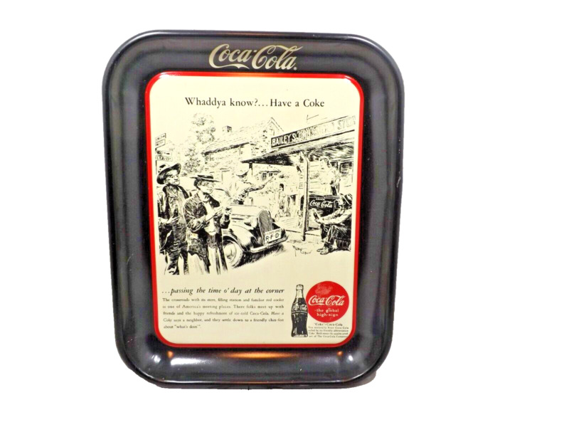 Vintage  Coca-Cola "Whaddya Know? " Have a Coke" Metal Decorative Tray  1993