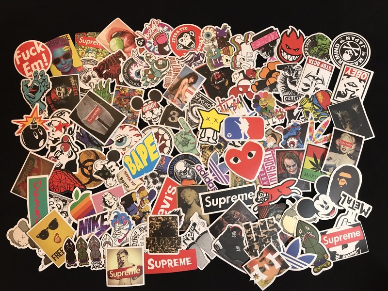 100 Random Skateboard Stickers Bomb Vinyl Laptop Luggage Decals Dope