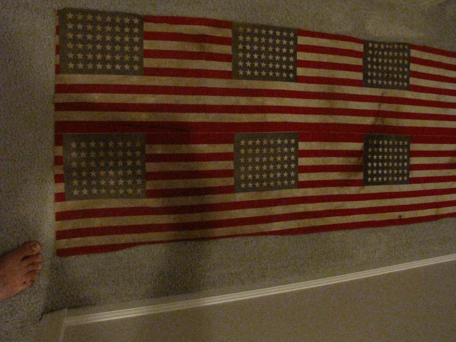 RARE BOLT FLAG, SOLD OUT OF HARDWARE STORES, 16 FLAGS, UNCUT, CIR. 1912