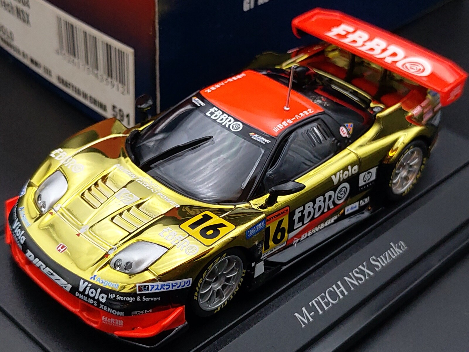 EBBRO 1/43 JGTC LOCTITE NSX MUGEN 2001 RED #1 '01 エブロ ロックタイト　無限　レッド　ホワイト　SUPER GT スーパーGT