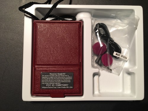 Williams Sound PPA Personal Receiver Model R7 with Earbud - FAST SHIPPING!