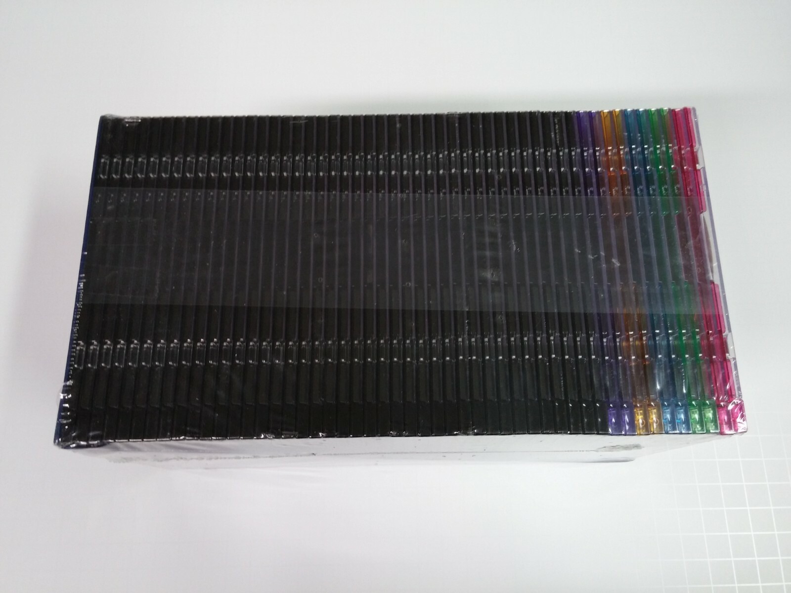 Pack of 50 Kensiko 5mm CD Slim Jewel Cases, Black and Translucent, Sealed