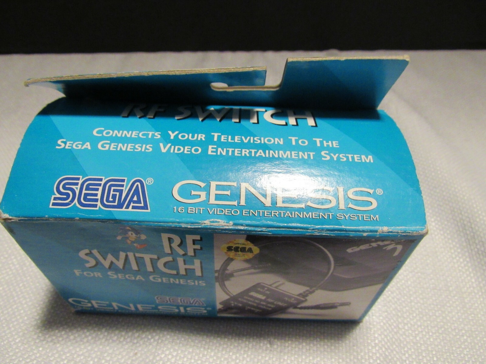 NEW 1993 OEM Original Sega Genesis RF Switch Rare 1st Edition Blue Box