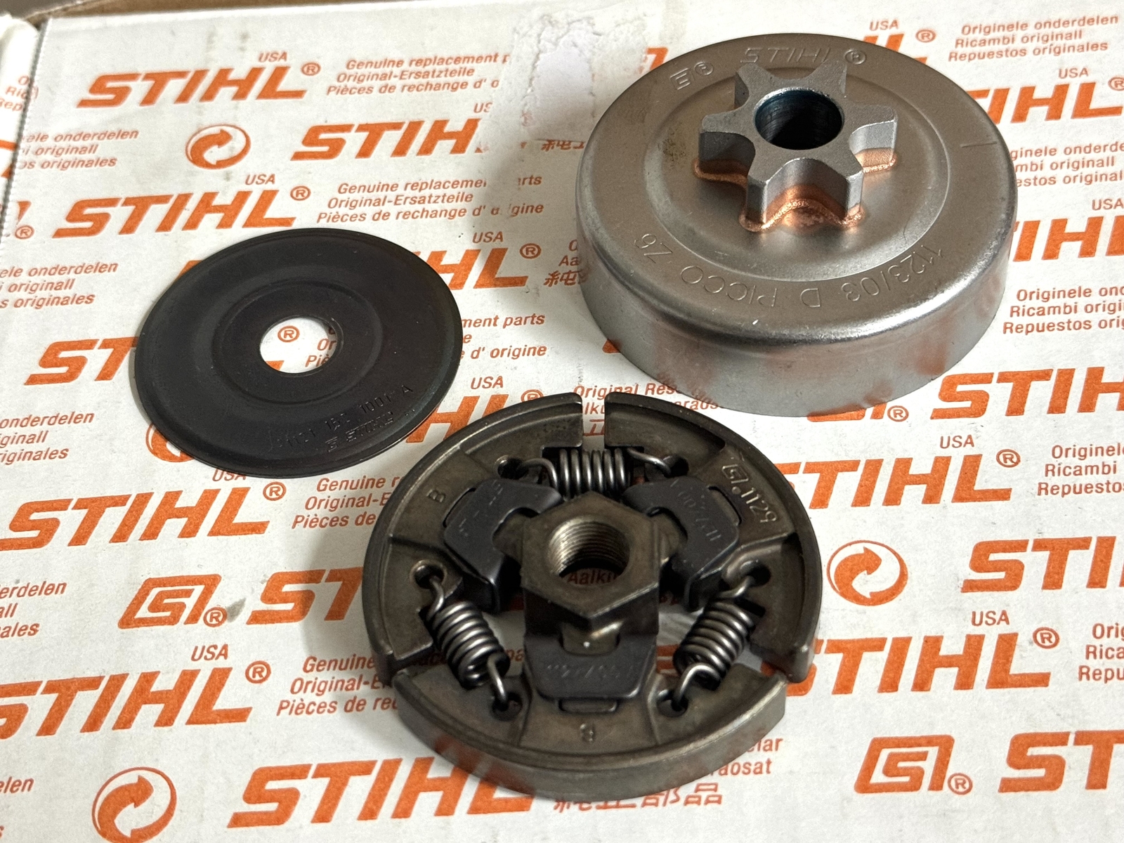 STIHL OEM CHAIN SPROCKET CLUTCH BUNDLE 1123 640 1705 / 2003 / 2050 STRIP MS170 - Picture 4 of 6