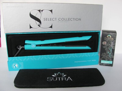 SUTRA SELECT COLLECTION PROFESSIONAL AQUA CERAMIC FLAT IRON STRAIGHTENER NEW ++
