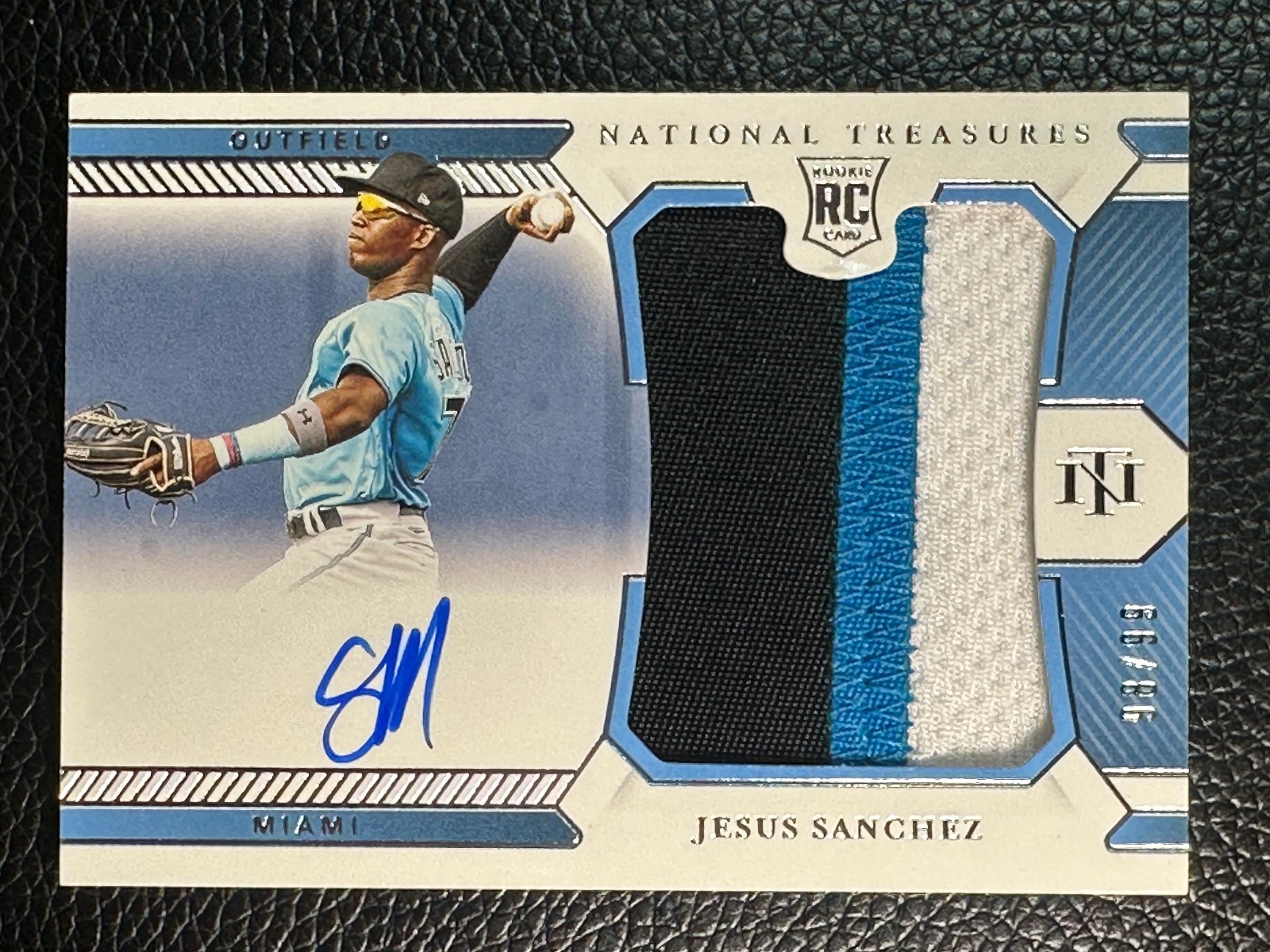 2021 National Treasures RPA #224 Jesus Sanchez 98/99 Auto Patch RC Rookie