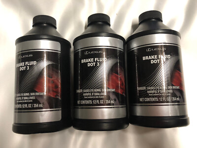 3x TOYOTA OEM GENUINE BRAKE FLUID DOT 3  00475-1BF03