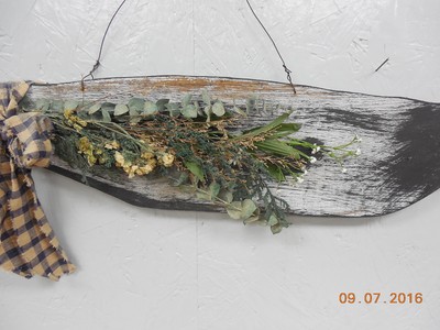 Vintage Wood Folk Art Flying Goose Yard Decor  #