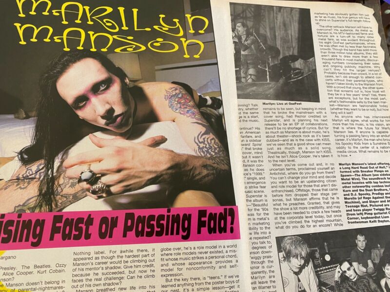 Marilyn Manson, Two Page Clipping