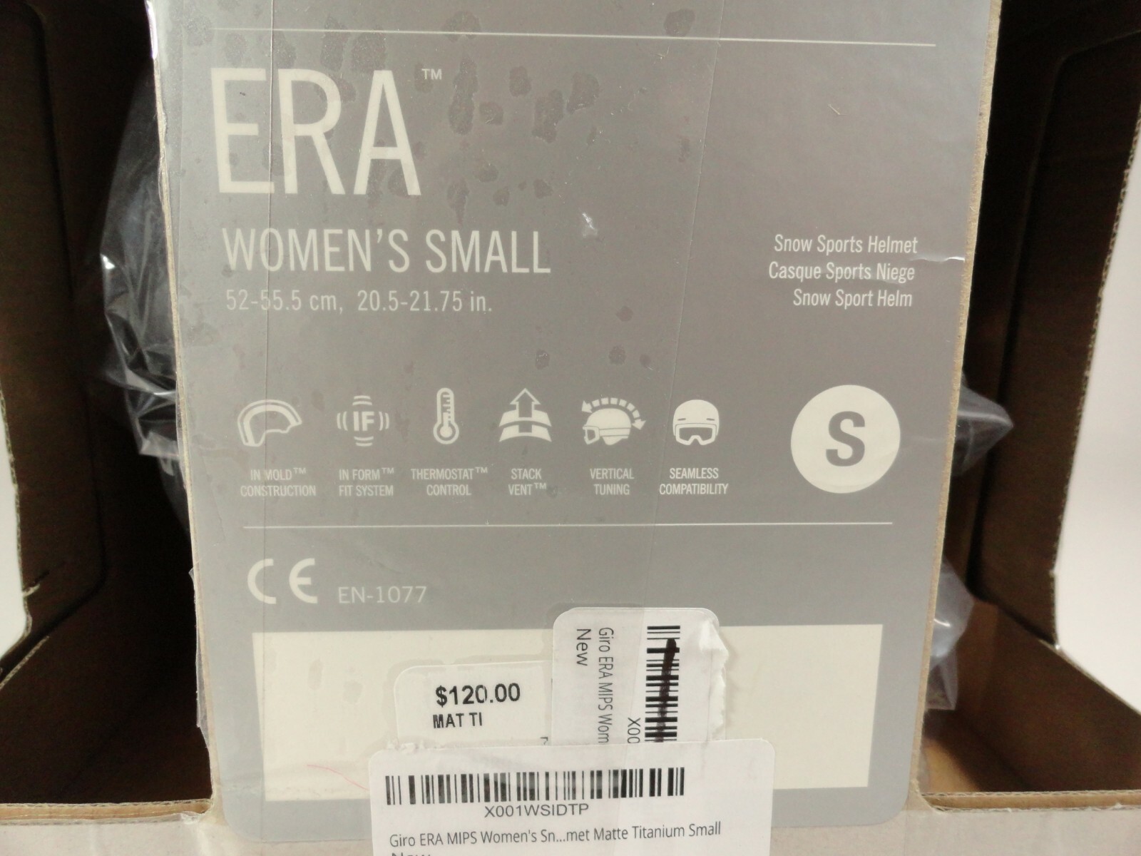 New GIRO Era MIPS Womens Sz S Snow Sports Helmet Matte Titanium w box