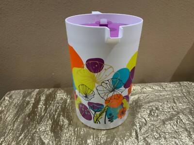 New Tupperware Beautiful Jumbo Pitcher 1 Gallon Colorful Summer FlowersTheme