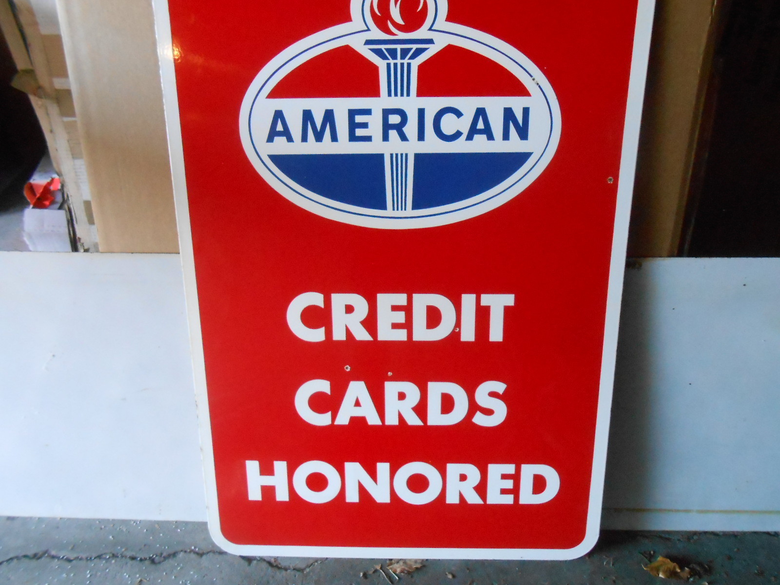 American Oil Company Porcelain Sign