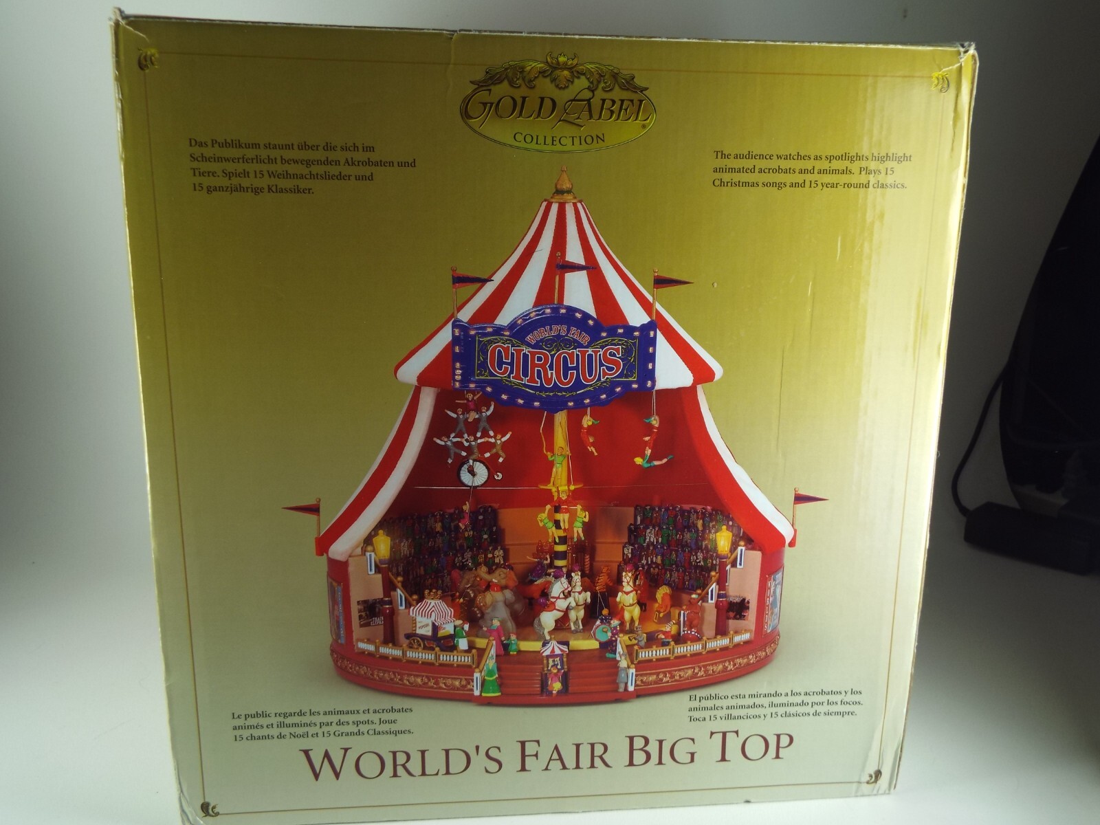 WORLD'S FAIR BIG TOP Gold Label Mr. Christmas Musical Animated Complete WORLD'S FAIR BIG TOP Gold Label Mr. Christmas Musical Animated Complete