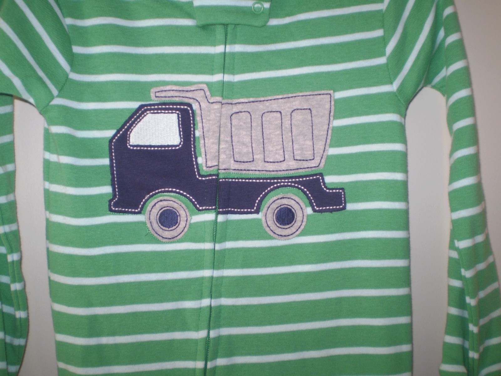 Carter's Boys toddlers Green Truck Pajamas 4T New