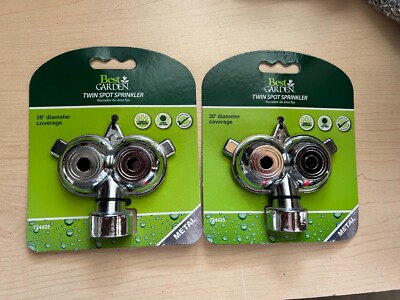New 2-pack lot DO IT Best Garden Metal 30' Dia. Twin Spot Stationary Sprinkler
