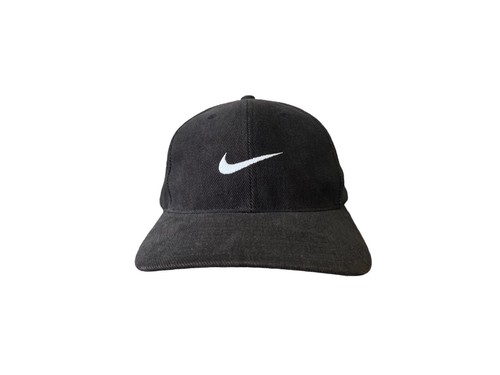 vintage nike black tag canvas snap back hat cap adult OSFA