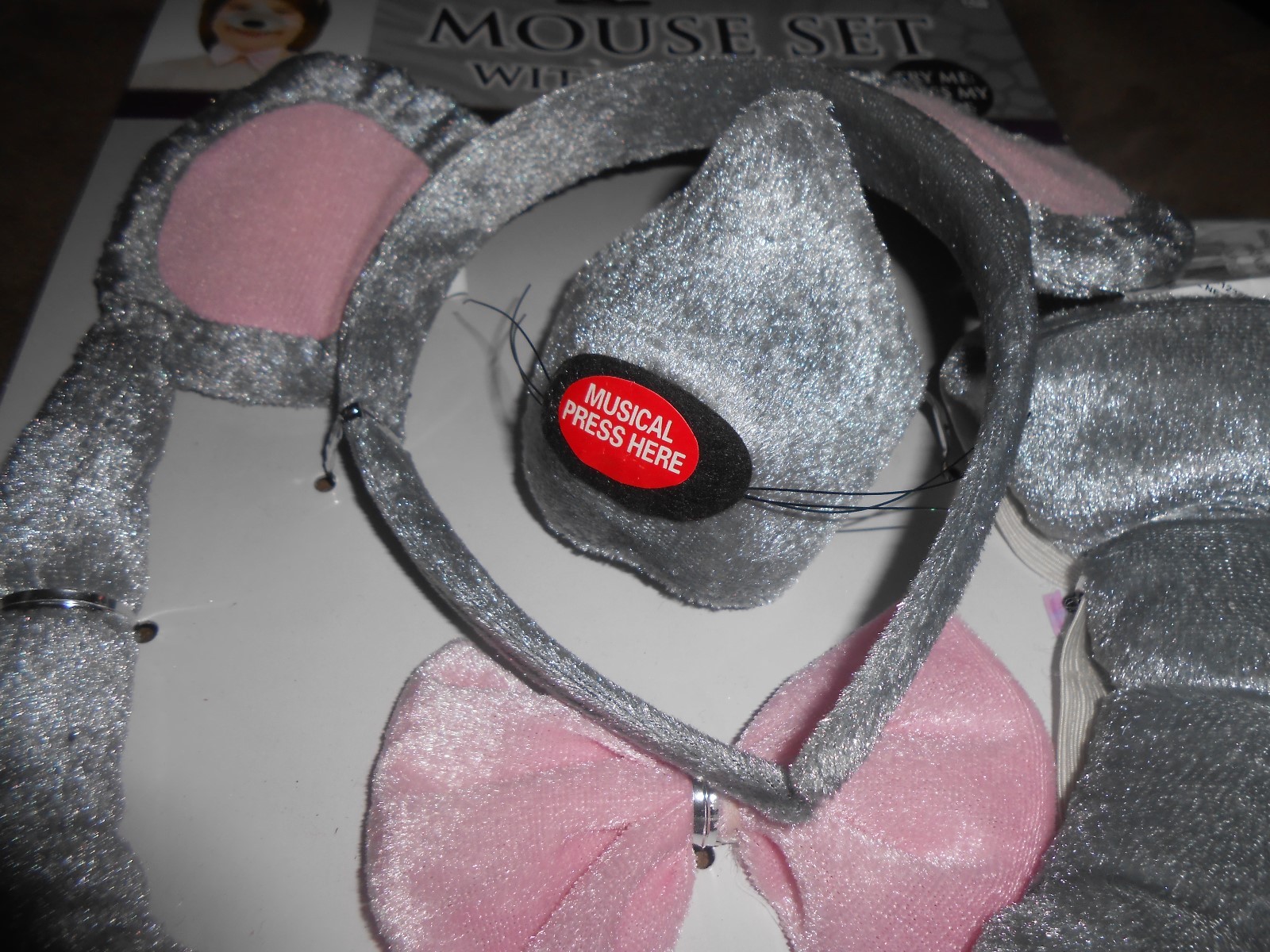 Mouse Set With Sound Child Halloween 4 Piece Set  Brand New in Package