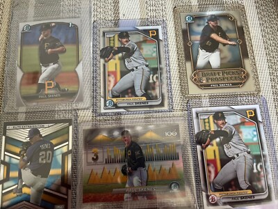 Paul Skenes   Rookie Lot of 6 Chrome, DPP, & 1st Bowman &  REFRACTOR  PHENOM