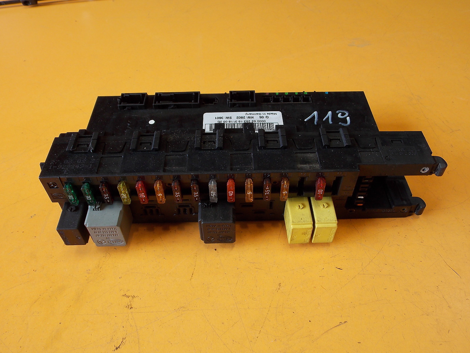 MERCEDES CL203 C-CLASS COUPE C220 CDI '02 REAR SAM FUSE BOX A2095450101