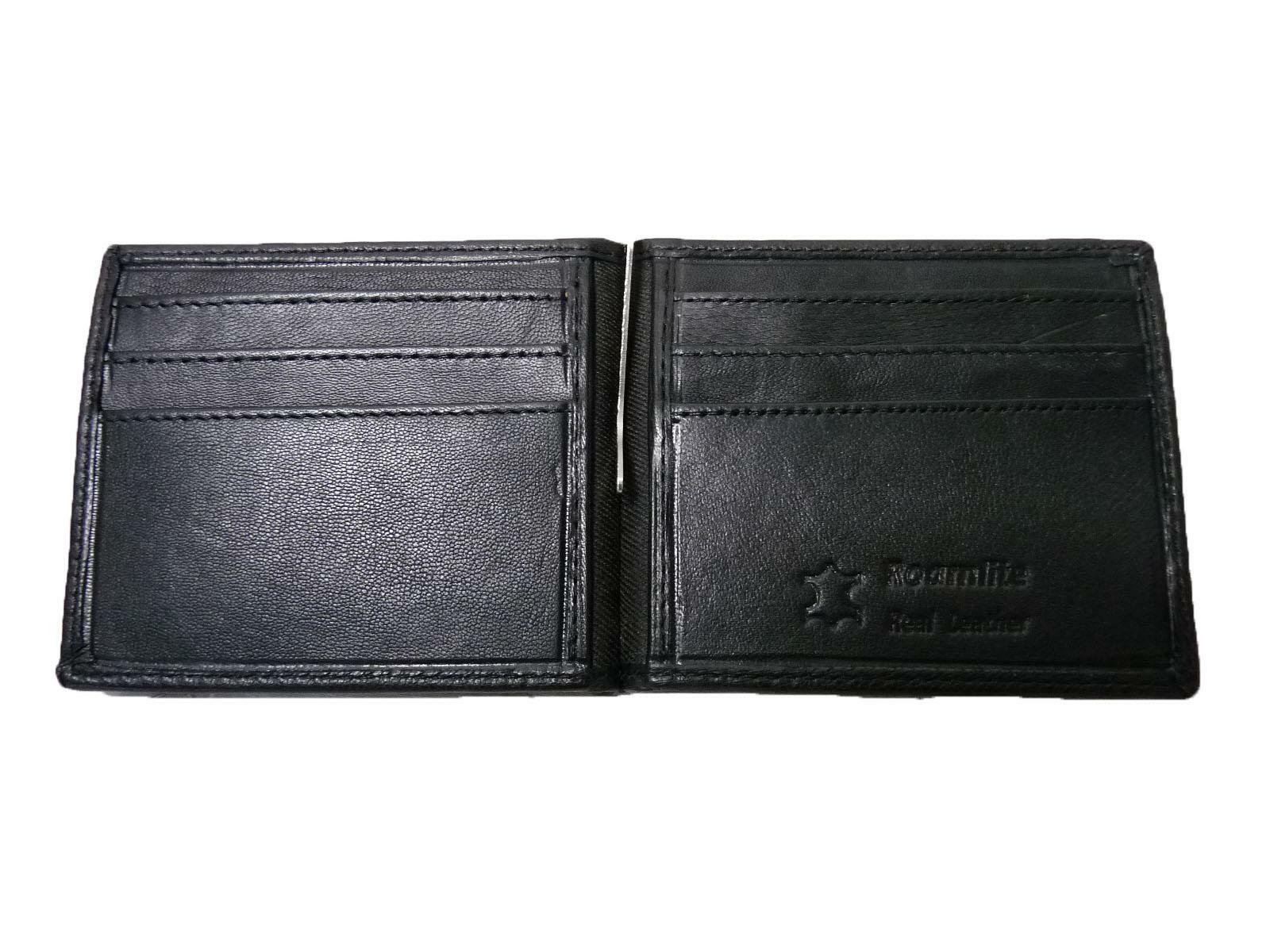 Mens Designer Leather RFID Blocking Wallet Money Clip 6