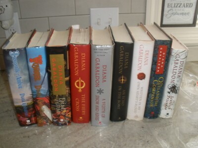 LOT OF 9 DIANA GABALDON HARDCOVER BOOKS DJ'S OUTLANDER (READ DESC)
