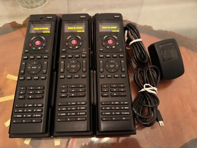 Control 4 System Remote Control Black C4-SR250B-Z-B (Lot of 3) + Cradles