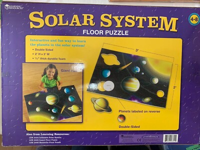 Learning Resources Solar System Floor Puzzle 13 Piece Soft Foam 24'' x 36''