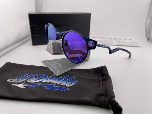 Pre-owned Oakley Deadbolt Fabio Quartararo Matte Navy Prizm Violet Sunglasses Oo6046-10 B In Purple