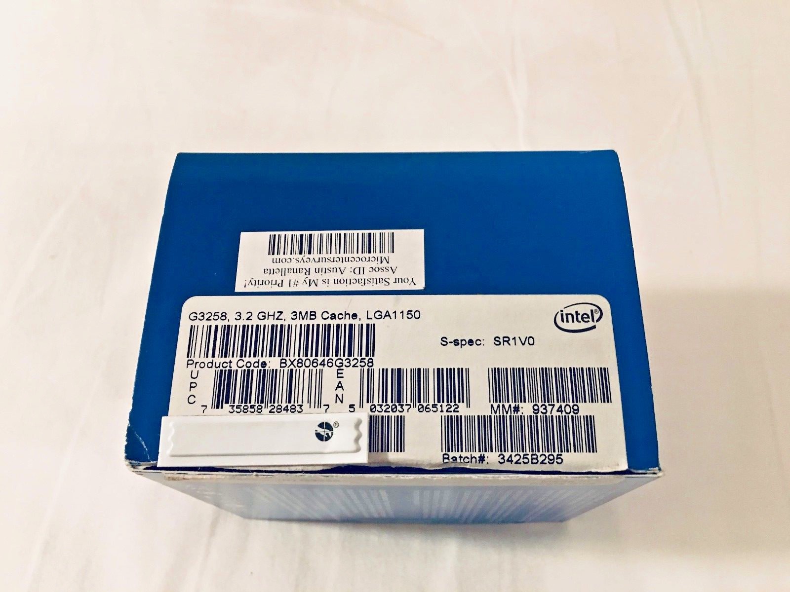 Intel Pentium G3258 3.2GHz Dual-Core LGA 1150. Used