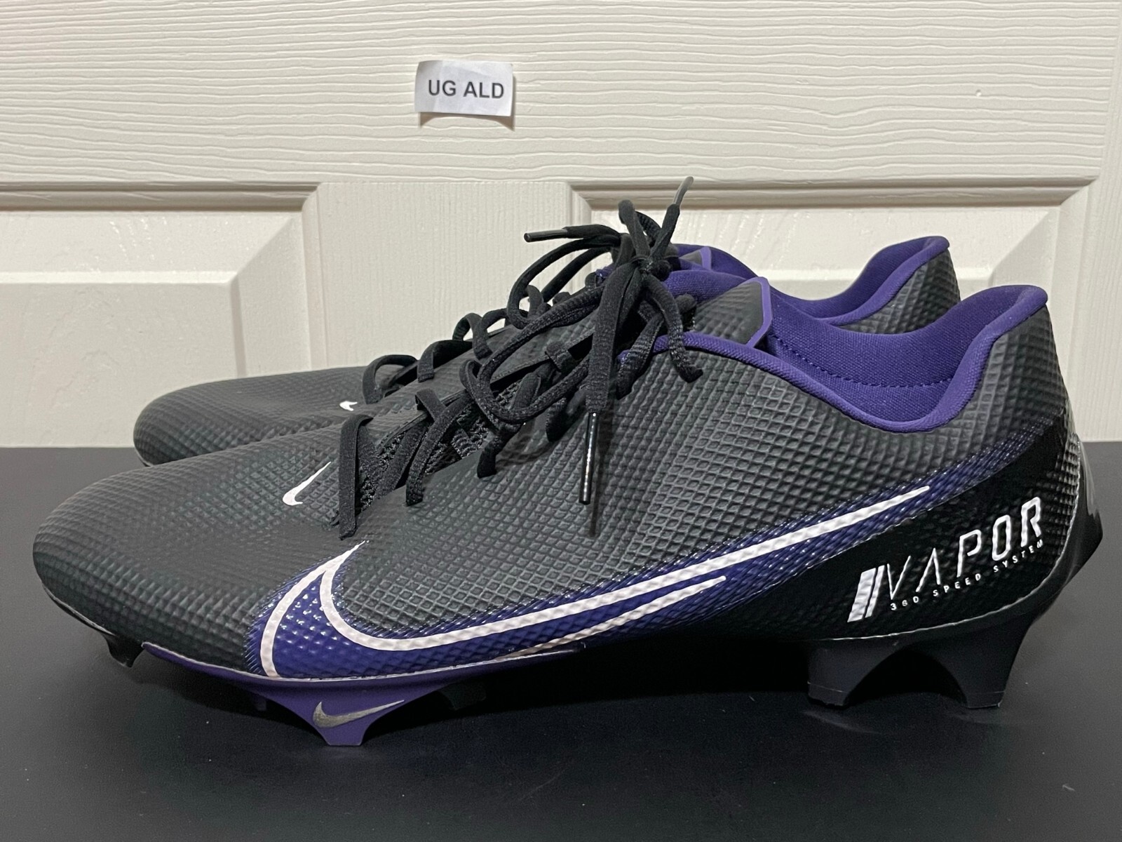 Nike Vapor Edge Speed 360 Black/Purple Football Cleats Size Nike Vapor Edge Speed 360 Black/Purple Football Cleats Size