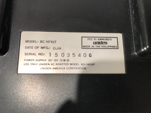 Bearcat Uniden 16 Channel Scanning Radio Model BC 147XLT Brown