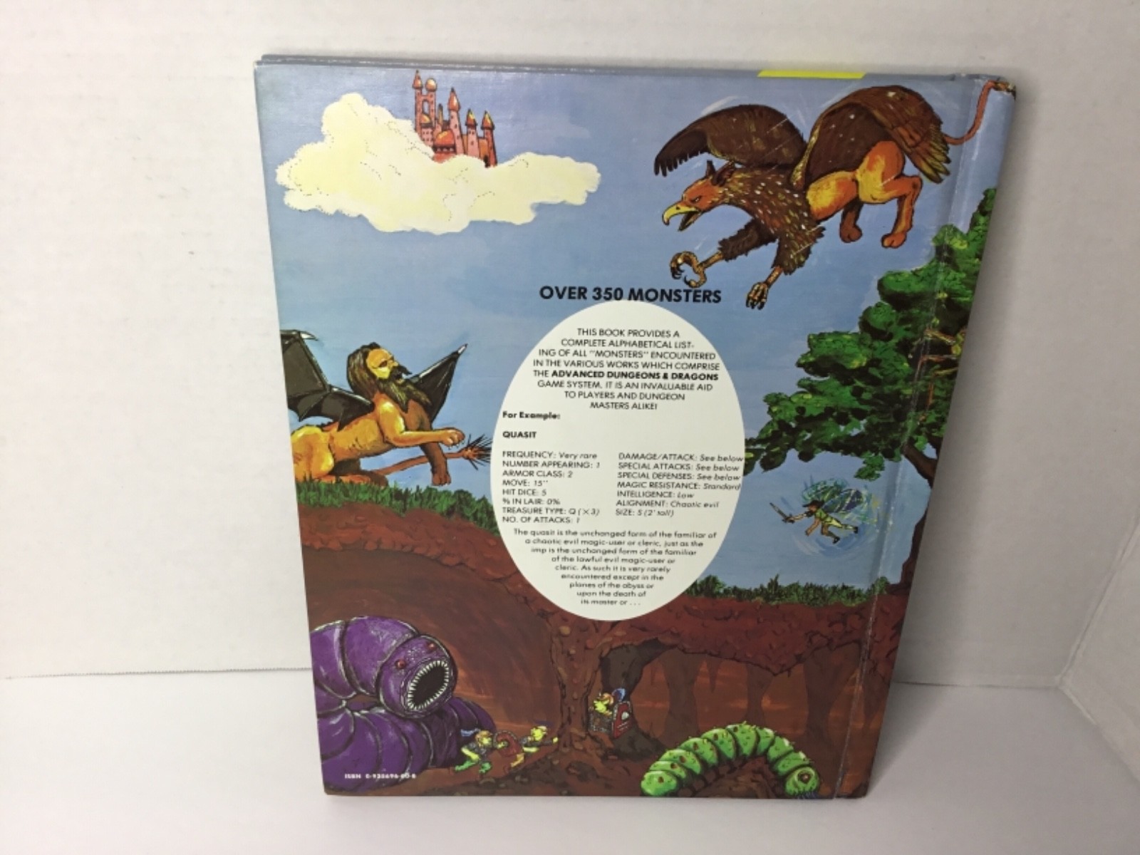 1977 Advanced D&D Monster Manual 4th Ed Gary Gygax Dungeons and Dragons