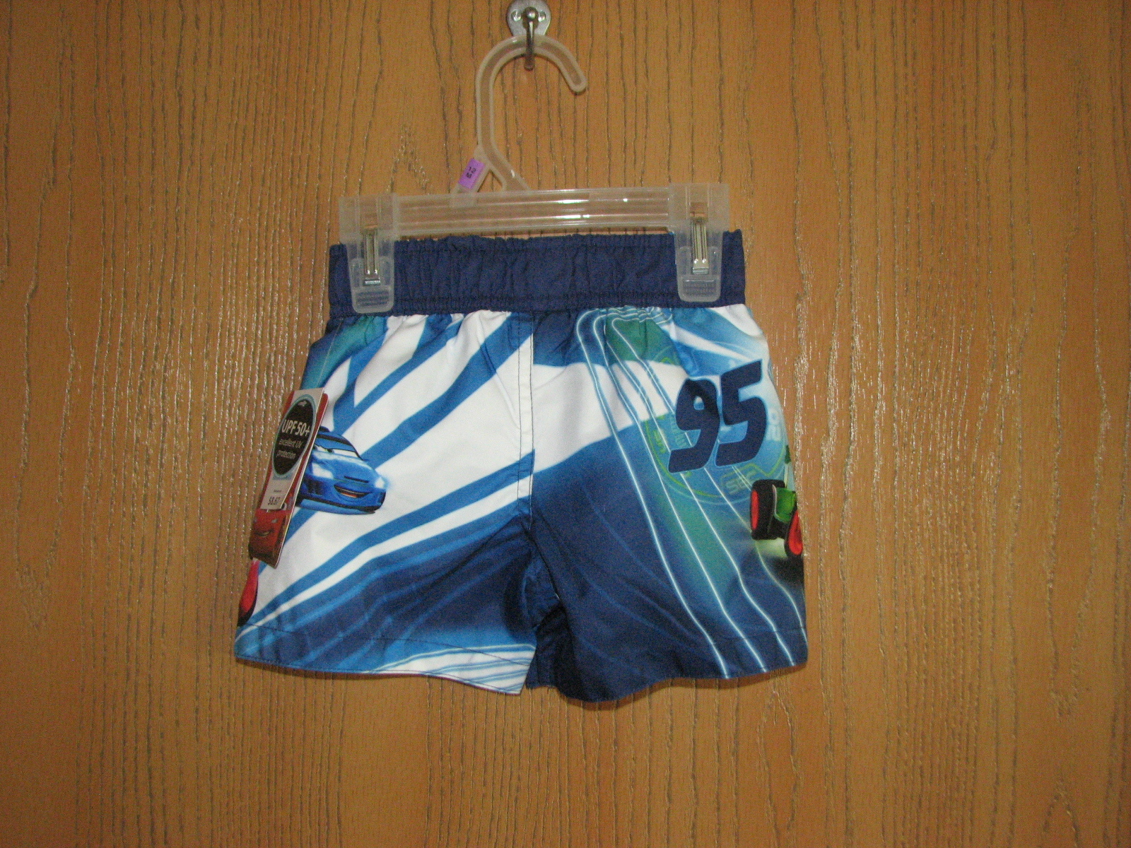 NWT Toddler Boy DISNEY PIXAR CARS Swim Trunk Shorts UPF 50+ Size 12 Months
