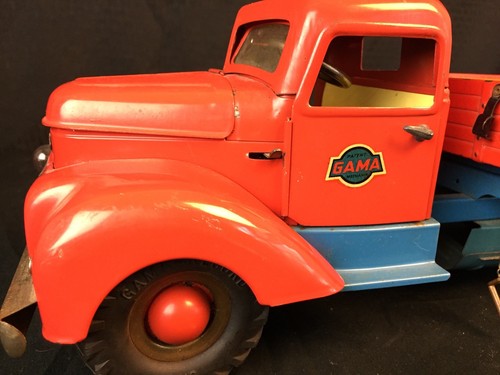 Gama 501 Red Truck w Parts and Original 1950s RARE made in US Zone Germany