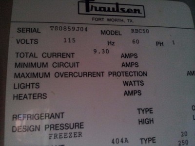 Traulsen RBC50 Blast Chiller with Printer