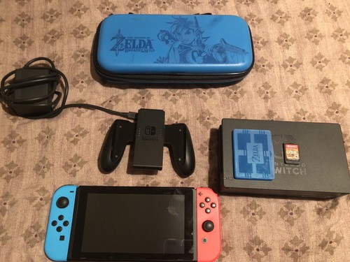 Nintendo Switch 32GB Neon Blue and Neon Red Joy-Con Bundle