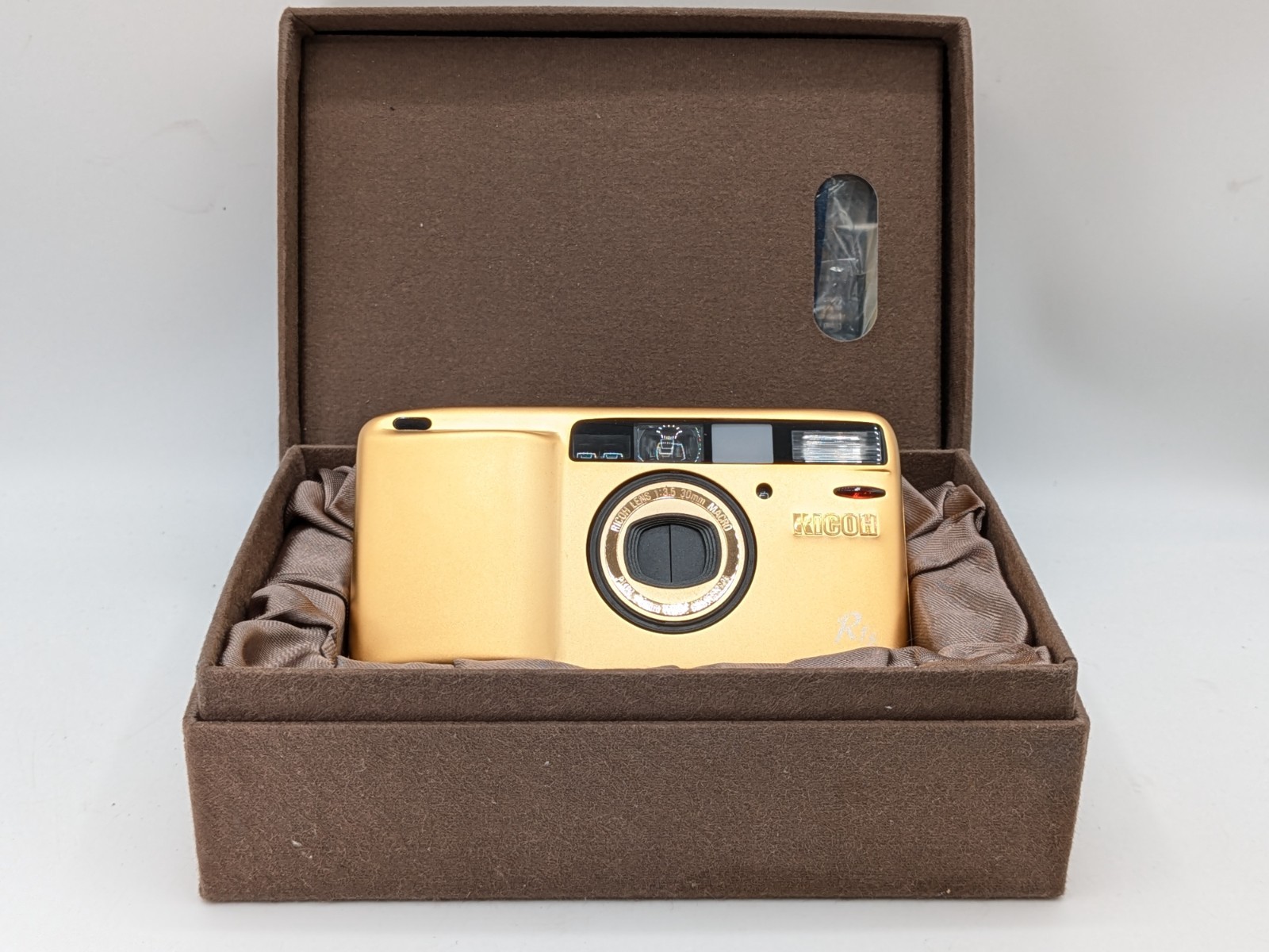 RICOH R 1s ゴールド Used] RICOH R1S Compact Film Camera Rare Color Gold Tested