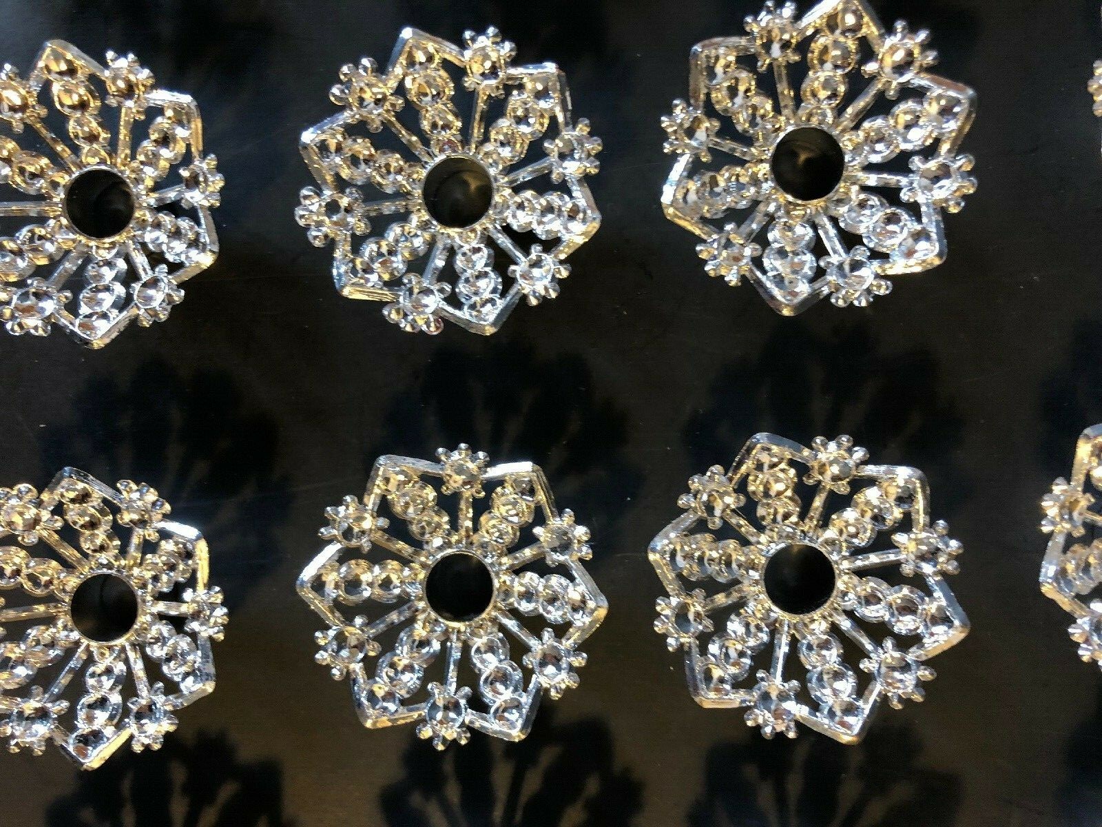 27 Vintage Silver Hard Plastic Christmas Tree Light Covers Reflectors