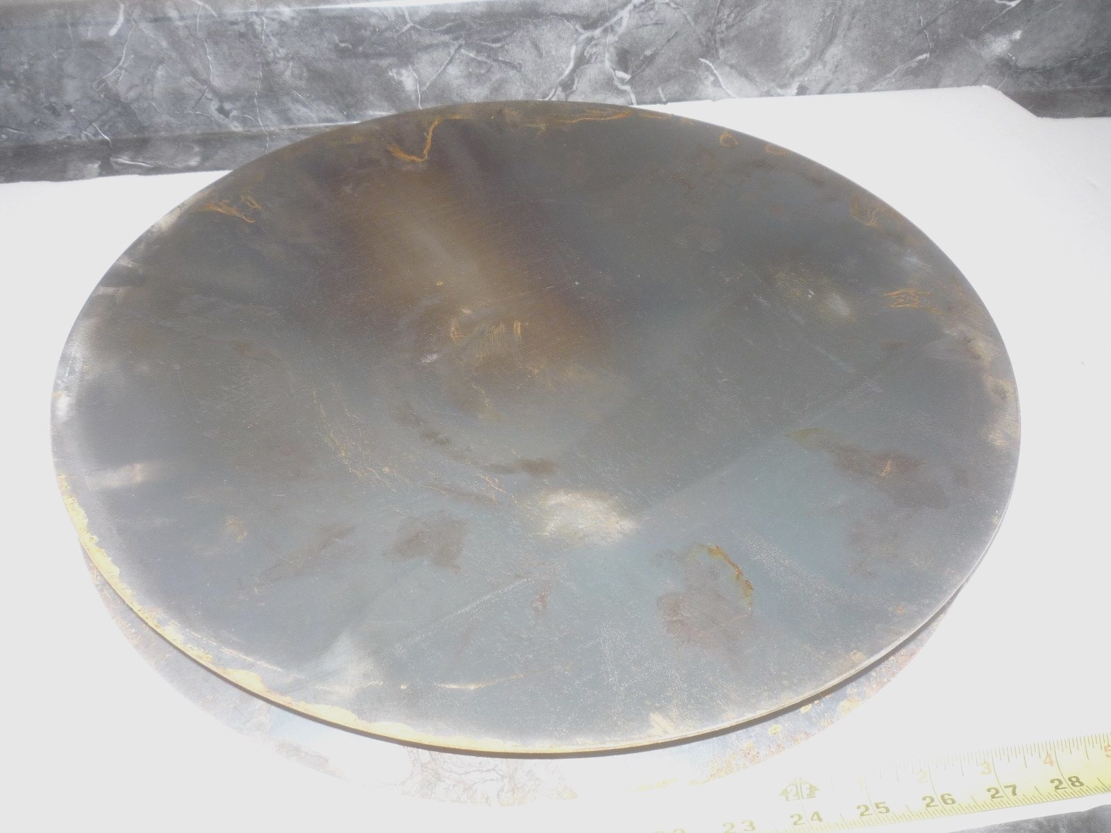 12 OLD FARM TYPE DISK DISC BLADE CRAFT SEAT BASE  BIRD FEEDER COOKER MUD SCRAPER