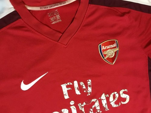 Men's Nike Robin van Persie #11 Arsenal Jersey Home Sz L Red Gunners Soccer