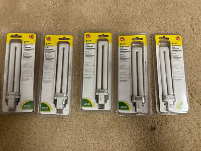 Commercial Electric 9W Compact Fluorescent Replacement  Bulb 2 Pin  2700K 5 Pack