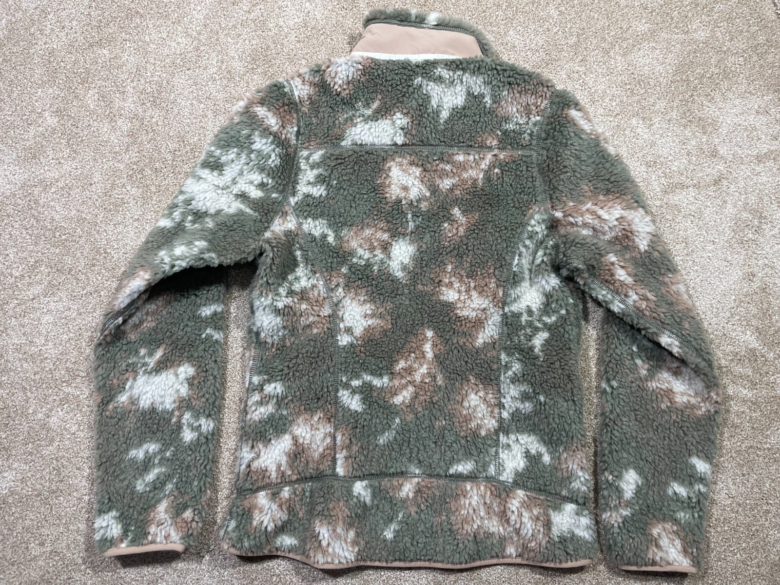 Pre-owned Patagonia Classic Women's Retro-x Full Zip Fleece Jacket Small Snow Pine Green