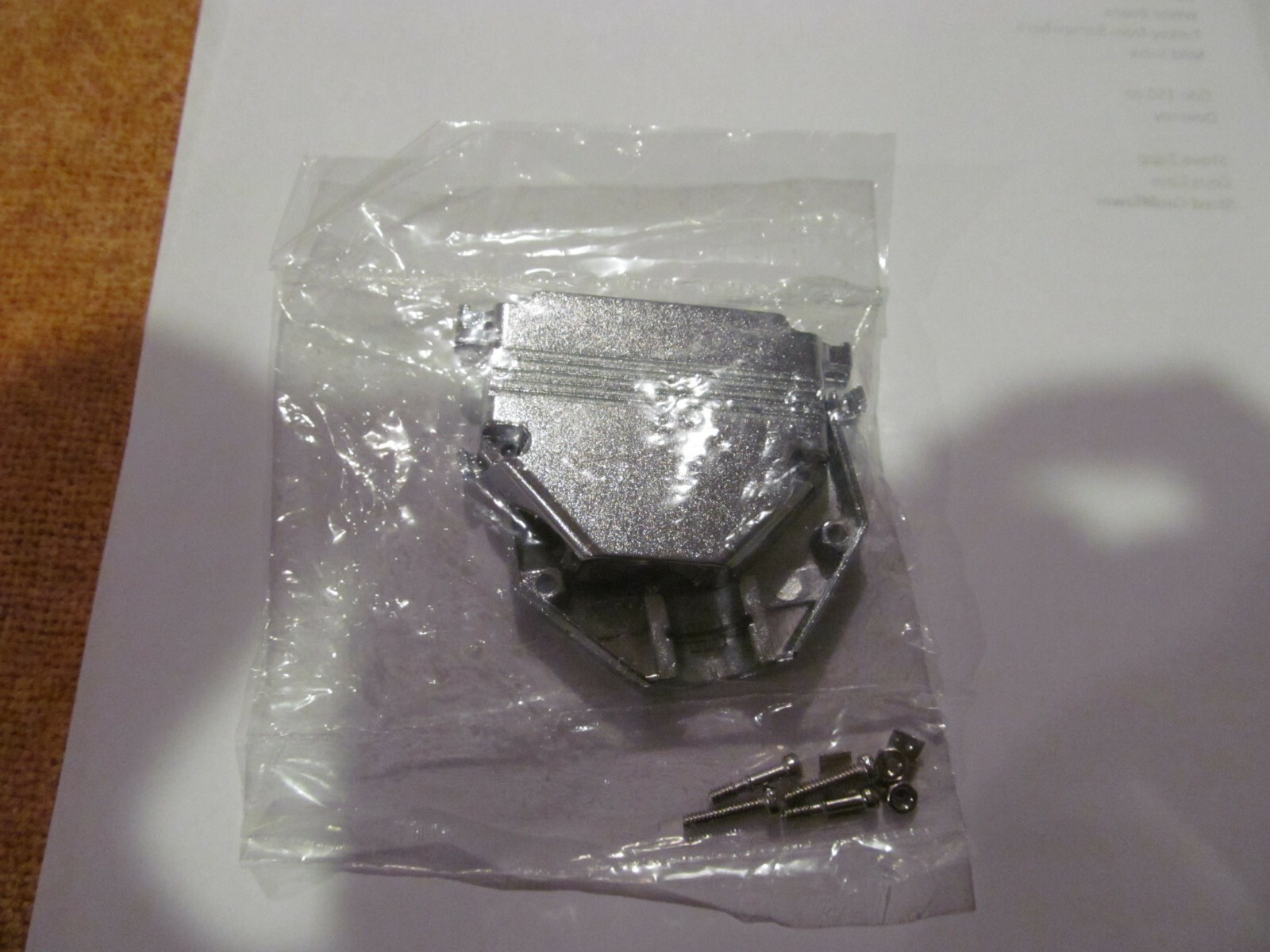 3512-037  DB37 (Serial) Metal Hood  37 Pin Metal Hoods Crimping Housing