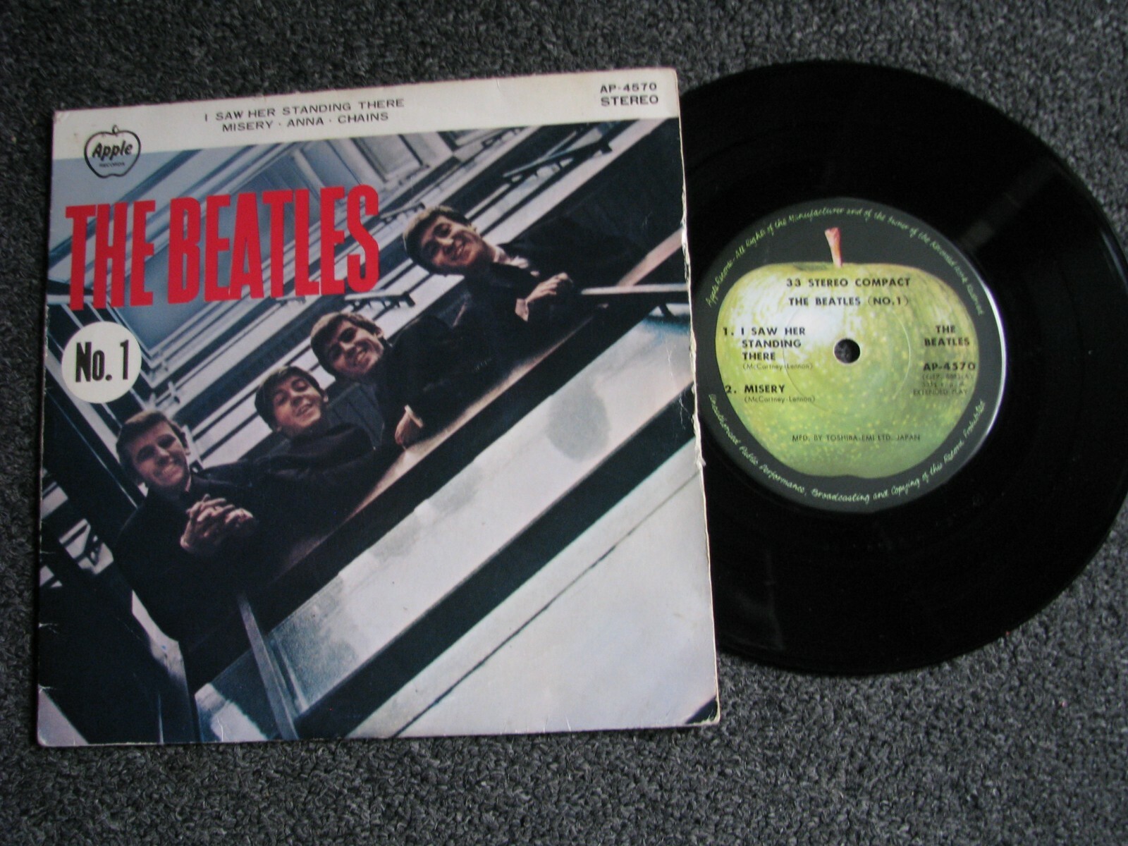 The Beatles-No.1 7 PS-4 Track EP-1973 Japan-Apple-AP 4570