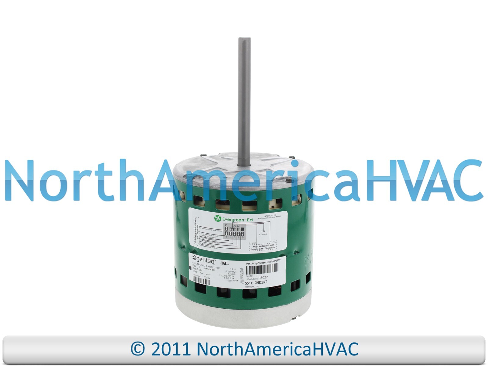 6103E - Genteq 1/3 HP 115 Volt X13 Evergreen Furnace BLOWER