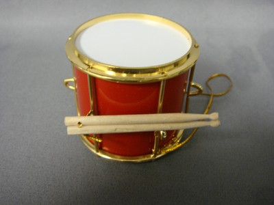tenor drum musical instrument ornament 2 inches by 1 3/4 inches