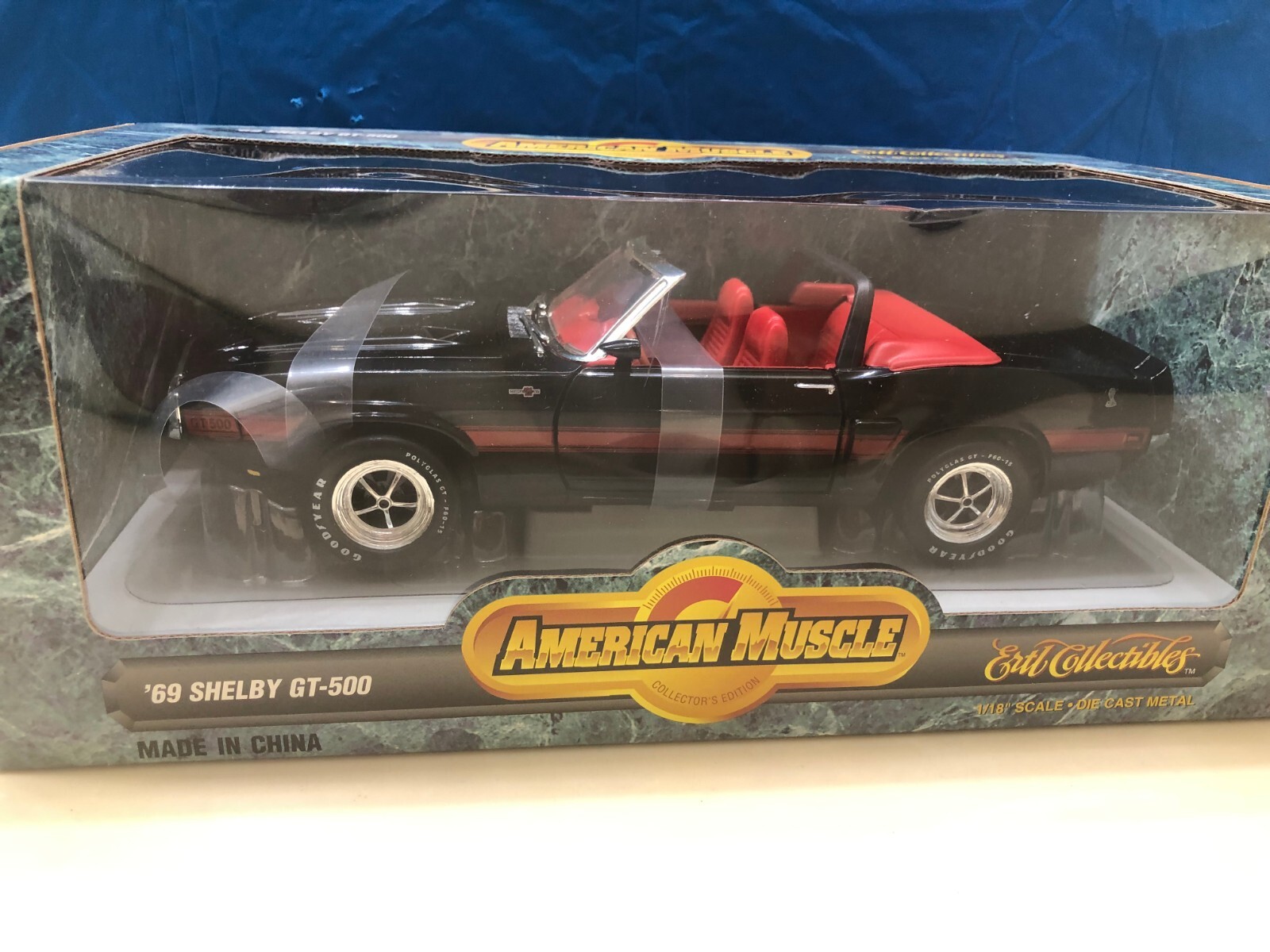1969 MUSTANG SHELBY GT-500 CONV BLACK ERTL 1/18 AMERICAN