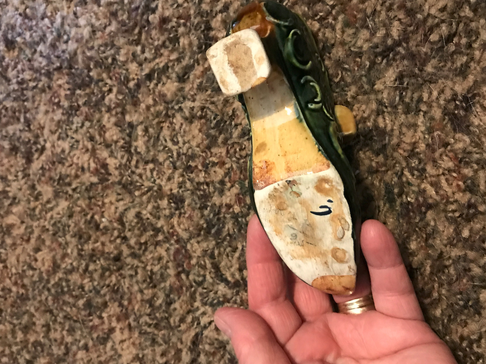 CERAMIC SHOE FIGURINE