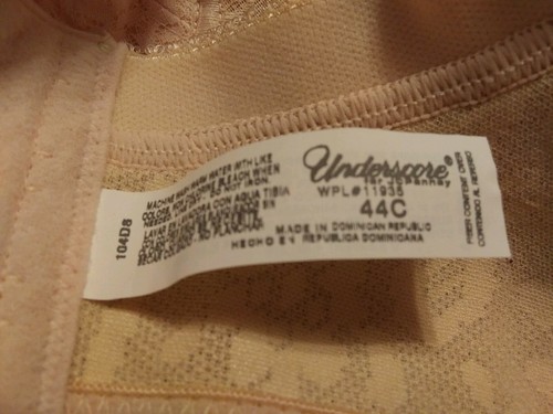 44C NWOT Underscore Floral Lace Soft Cup Full Coverage Wire Free Bra